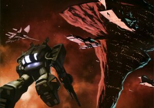 gun, gundam, hi_zack, landscape, mecha, weapon, zeta_gundam