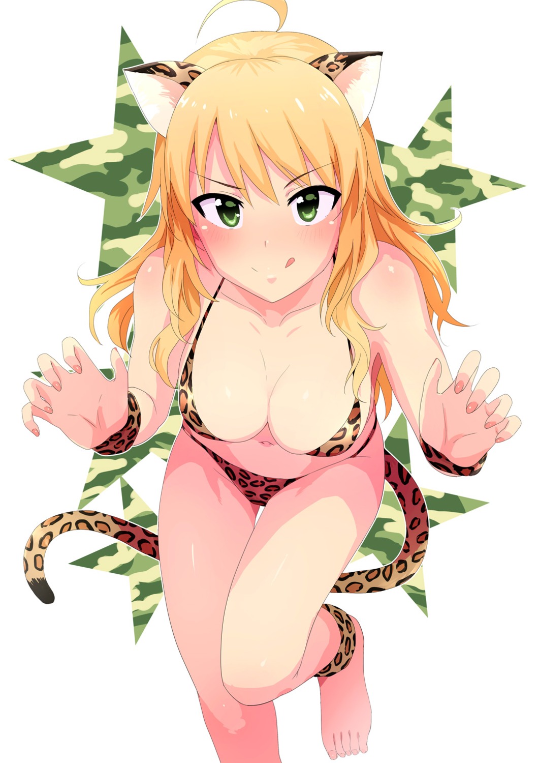 animal_ears, bikini, cleavage, hoshii_miki, swimsuits, tail, the_idolm@ster, tsurui