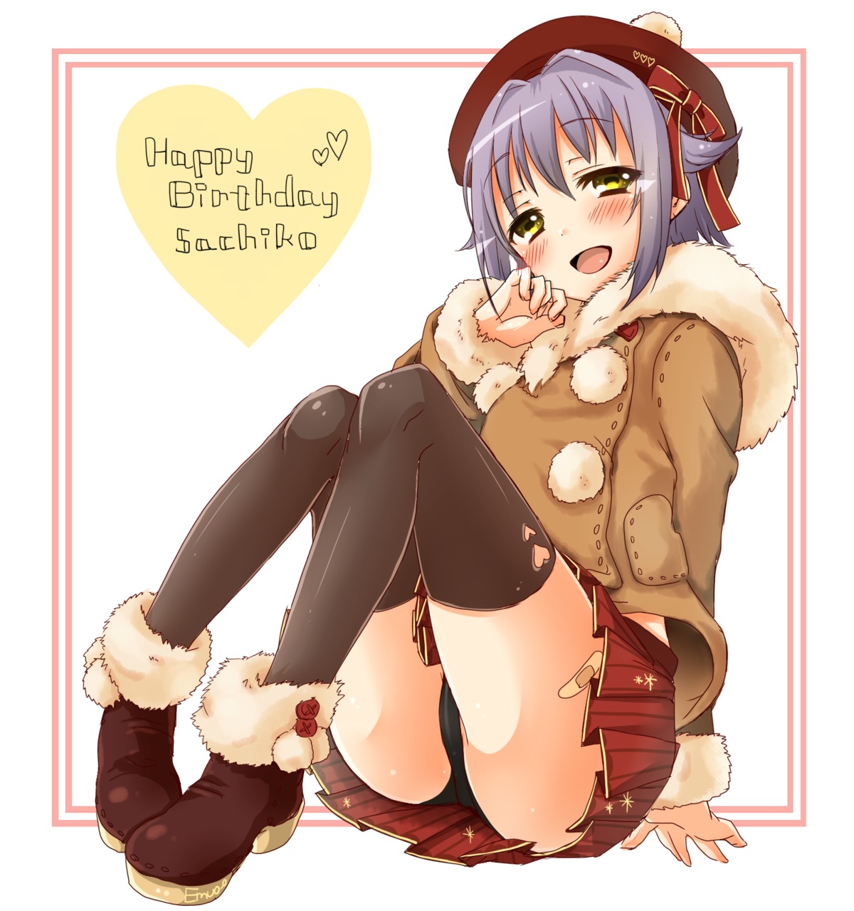 bandaid, emu_(trigger), heels, koshimizu_sachiko, pantsu, the_idolm@ster, the_idolm@ster_cinderella_girls, thighhighs