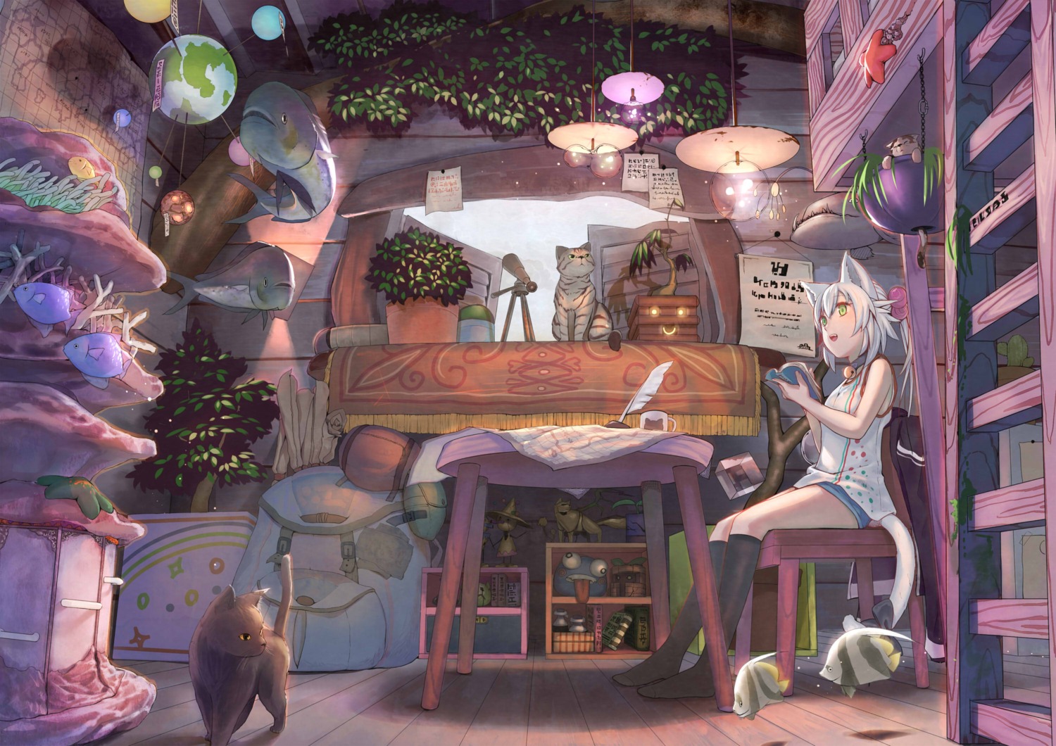 animal_ears, kento1202, neko, nekomimi, tagme_artist_translation, tail