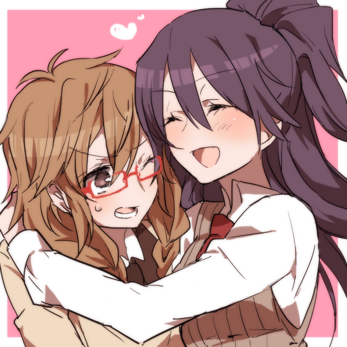 akuma_no_riddle, kenmochi_shiena, megane, merry_(168cm55kg), seifuku, takechi_otoya, yuri