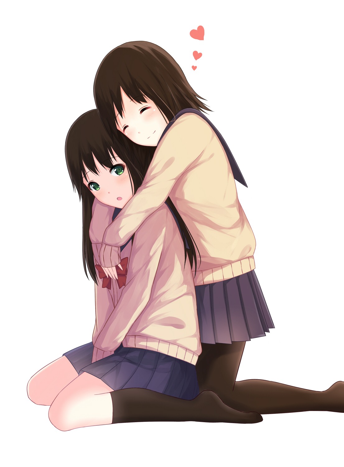 itachi_kanade, pantyhose, seifuku, yuri