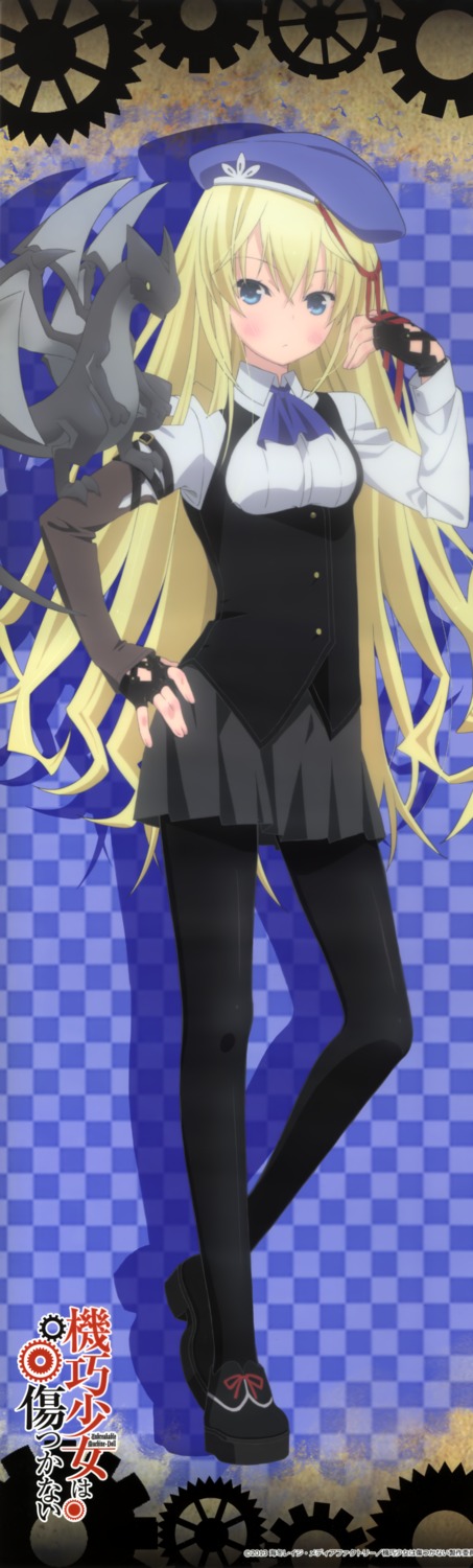 charlotte_belew, heels, machine-doll_wa_kizutsukanai, monster, pantyhose, sigmund_(machine-doll), stick_poster