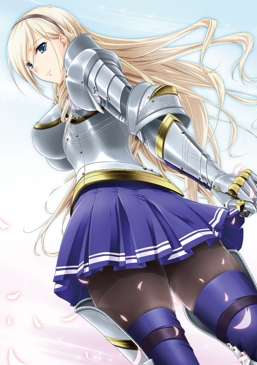 armor, celia_cumani_aintree, no.gomes, pantyhose, seifuku, thighhighs, walkure_romanze