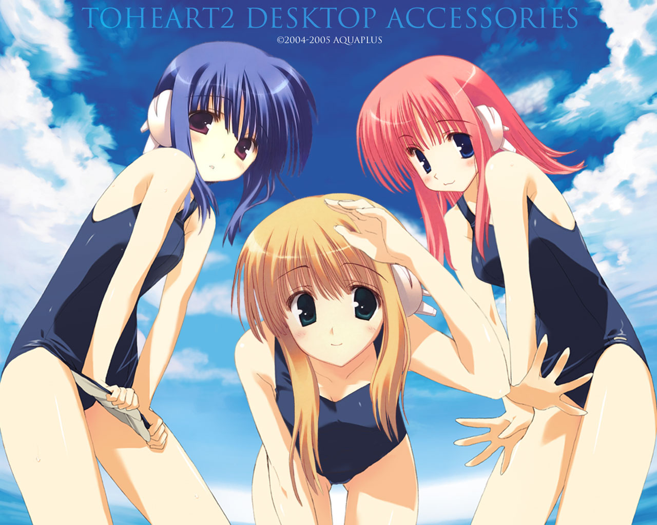 ilfa, milfa, mitsumi_misato, school_swimsuit, silfa, swimsuits, to_heart_(series), to_heart_2, wallpaper