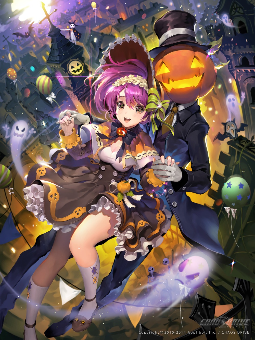 chaos_drive, cleavage, dress, halloween, heels, tobsua
