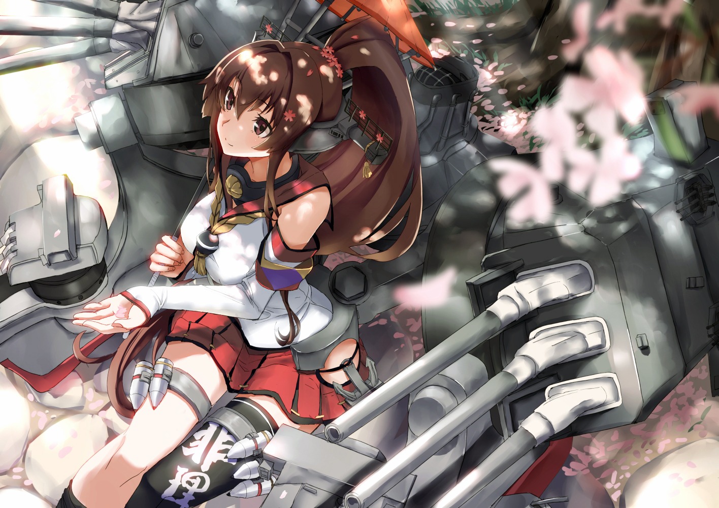 kantai_collection, thighhighs, tsuuhan, yamato_(kancolle)