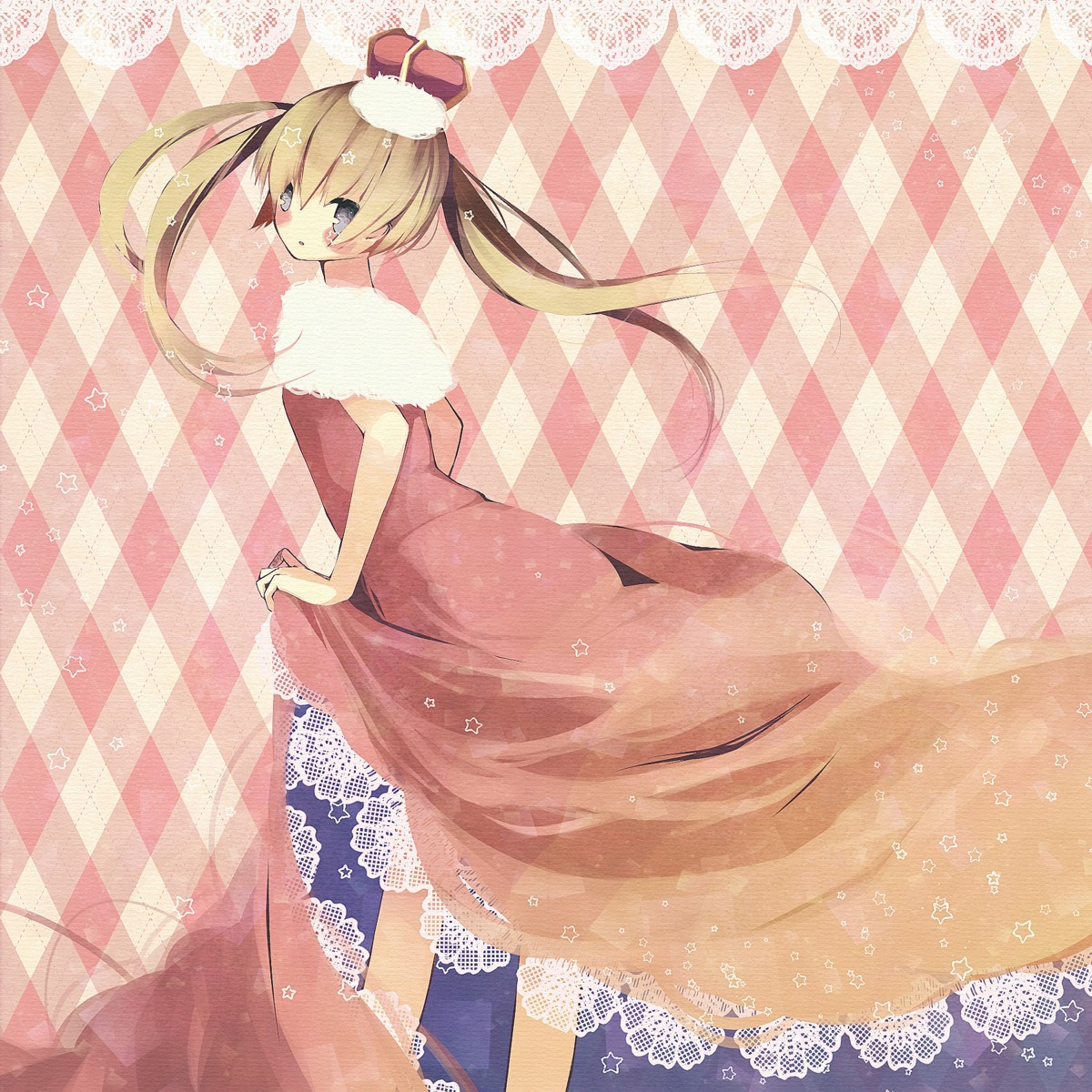 dress, mikuri_yoru, skirt_lift