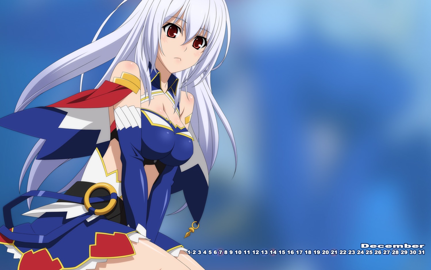 calendar, cleavage, eleonora_viltaria, madan_no_ou_to_vanadis, wallpaper, wave_ride