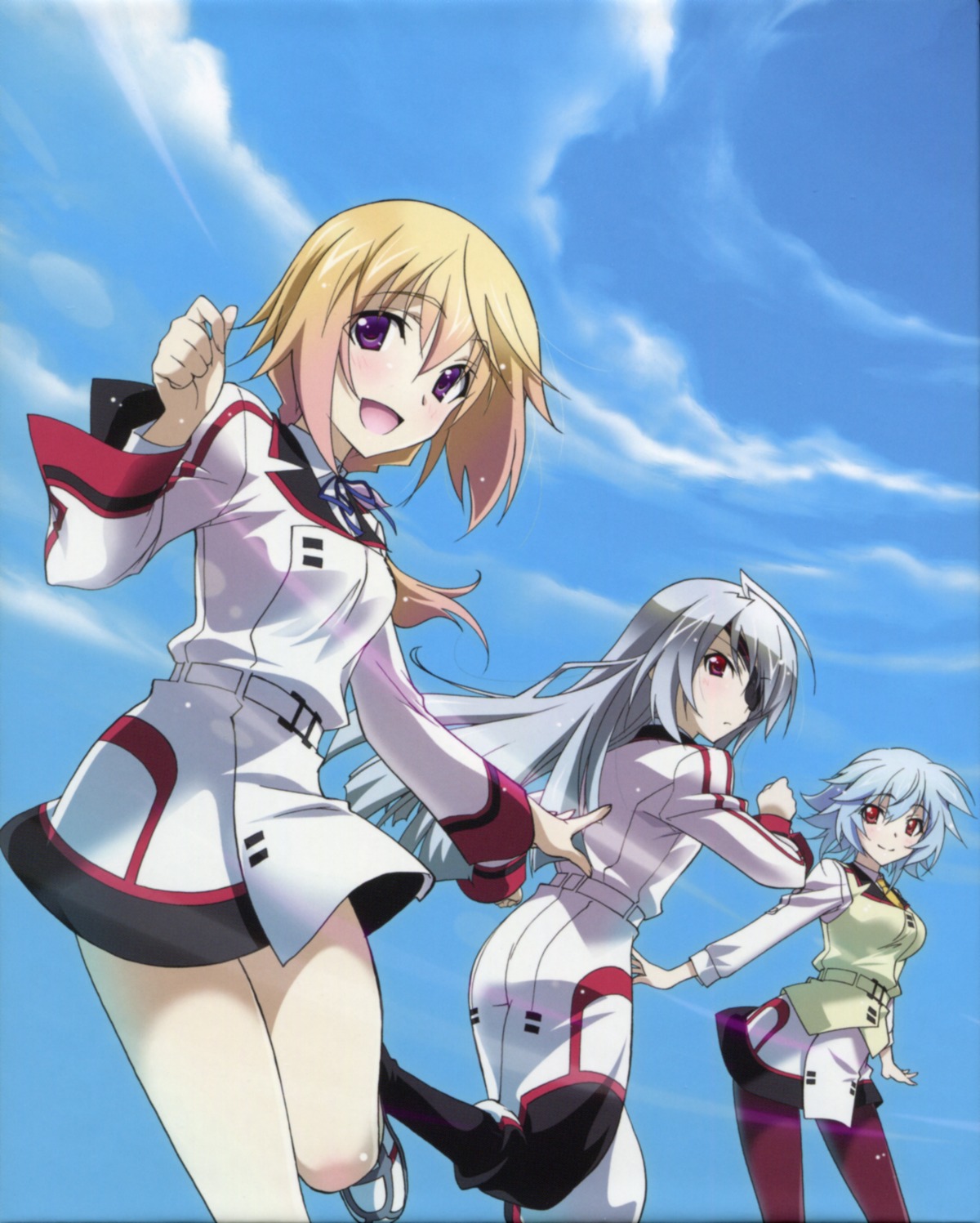 charlotte_dunois, infinite_stratos, infinite_stratos_2, laura_bodewig, pantyhose, sarashiki_tatenashi, screening, seifuku