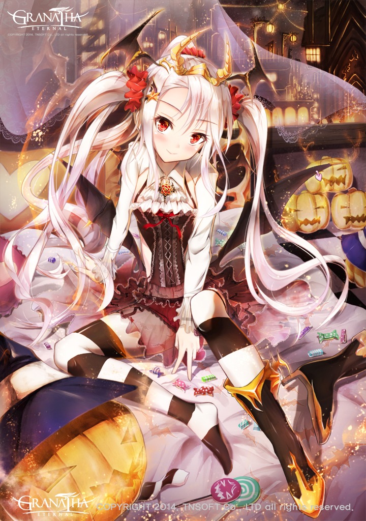 bae.c, dress, granatha_eternal, halloween, heels, pantsu, see_through, stockings, thighhighs, tnsoft, wings