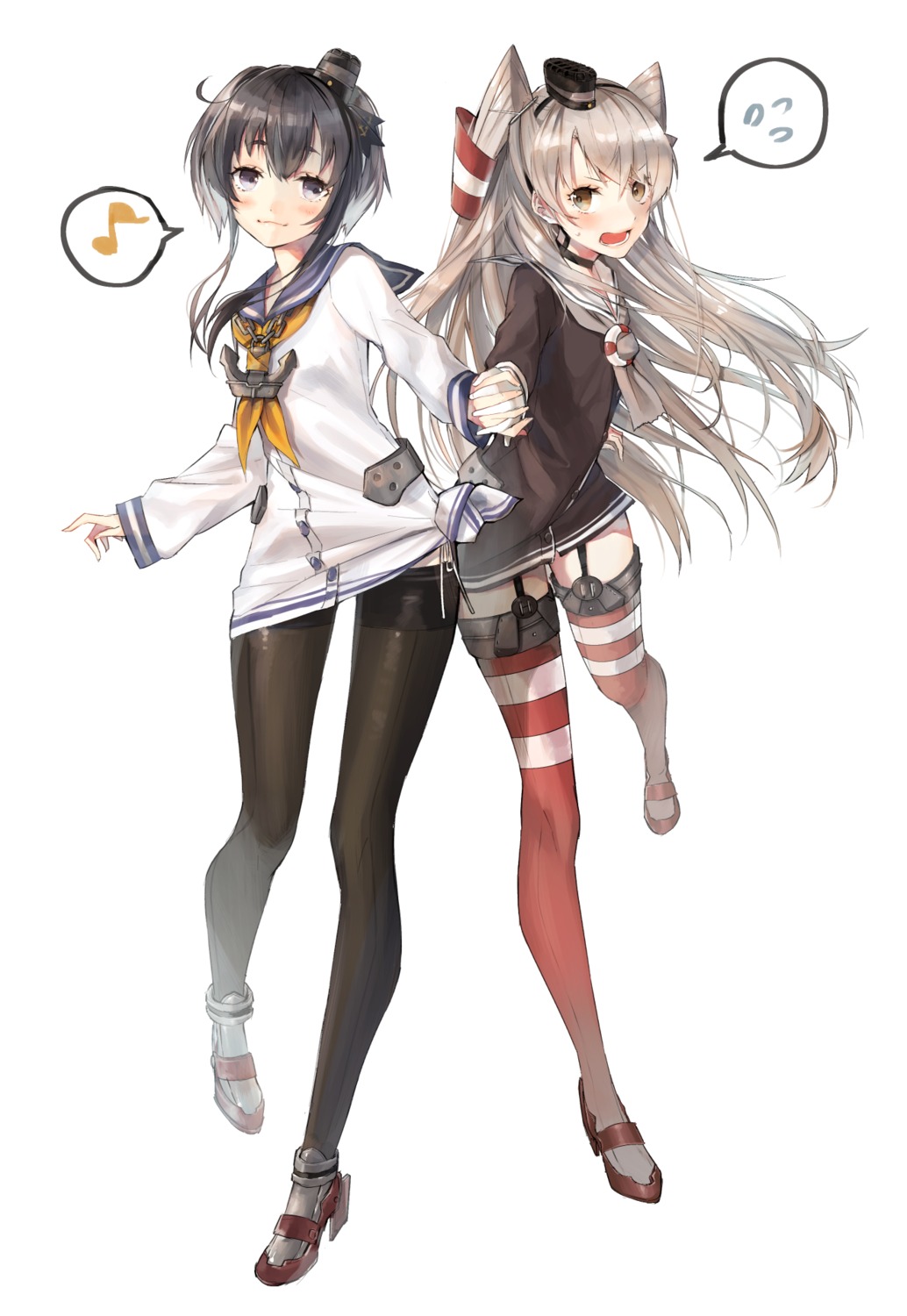 amatsukaze_(kancolle), heels, kantai_collection, stockings, thighhighs, tokitsukaze_(kancolle), vient