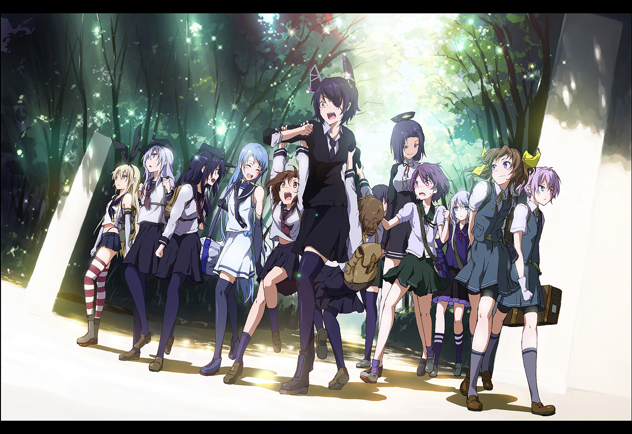 akatsuki_(kancolle), bike_shorts, eyepatch, hibiki_(kancolle), ikazuchi_(kancolle), inazuma_(kancolle), kagerou_(kancolle), kantai_collection