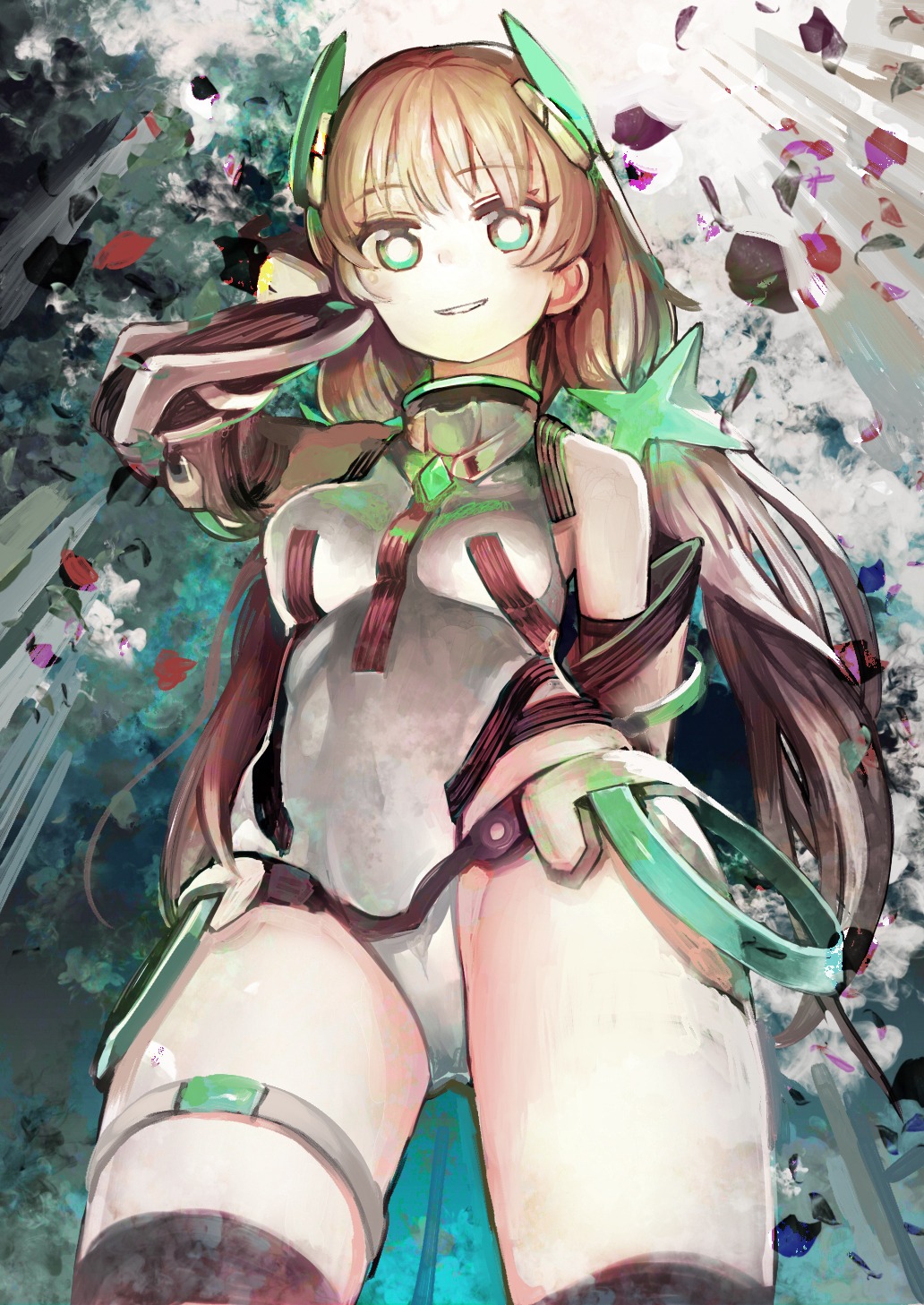 angela_balzac, bodysuit, orga, rakuen_tsuihou, thighhighs