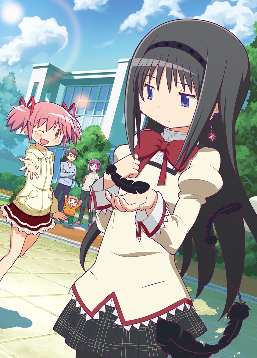 akemi_homura, gecchu, kaname_junko, kaname_madoka, kaname_tatsuya, kaname_tomohisa, mahou_shoujo_madoka_magica, megane
