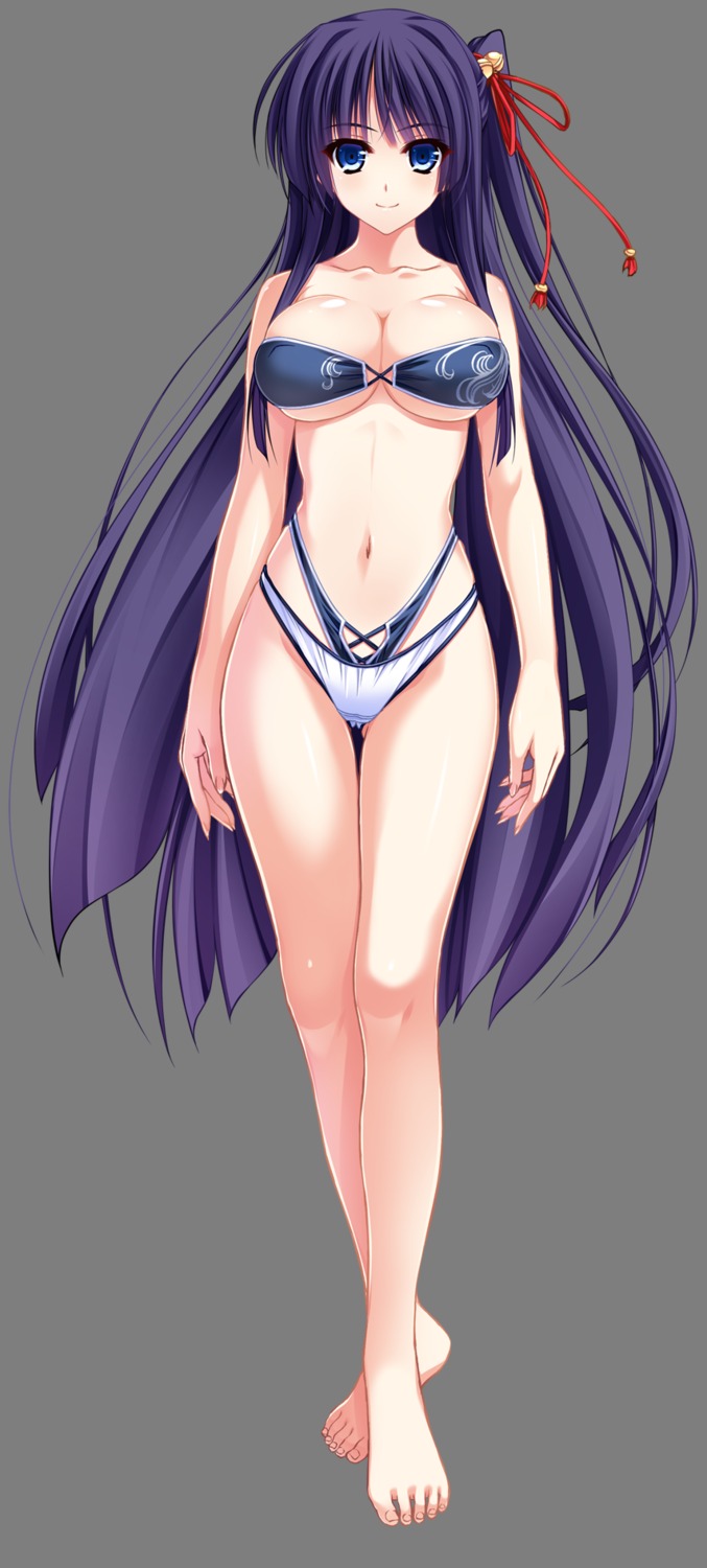 amasaka_takashi, bikini, cleavage, clip_craft, feet, swimsuits, toujou_amane, transparent_png, underboob, unionism_quartet