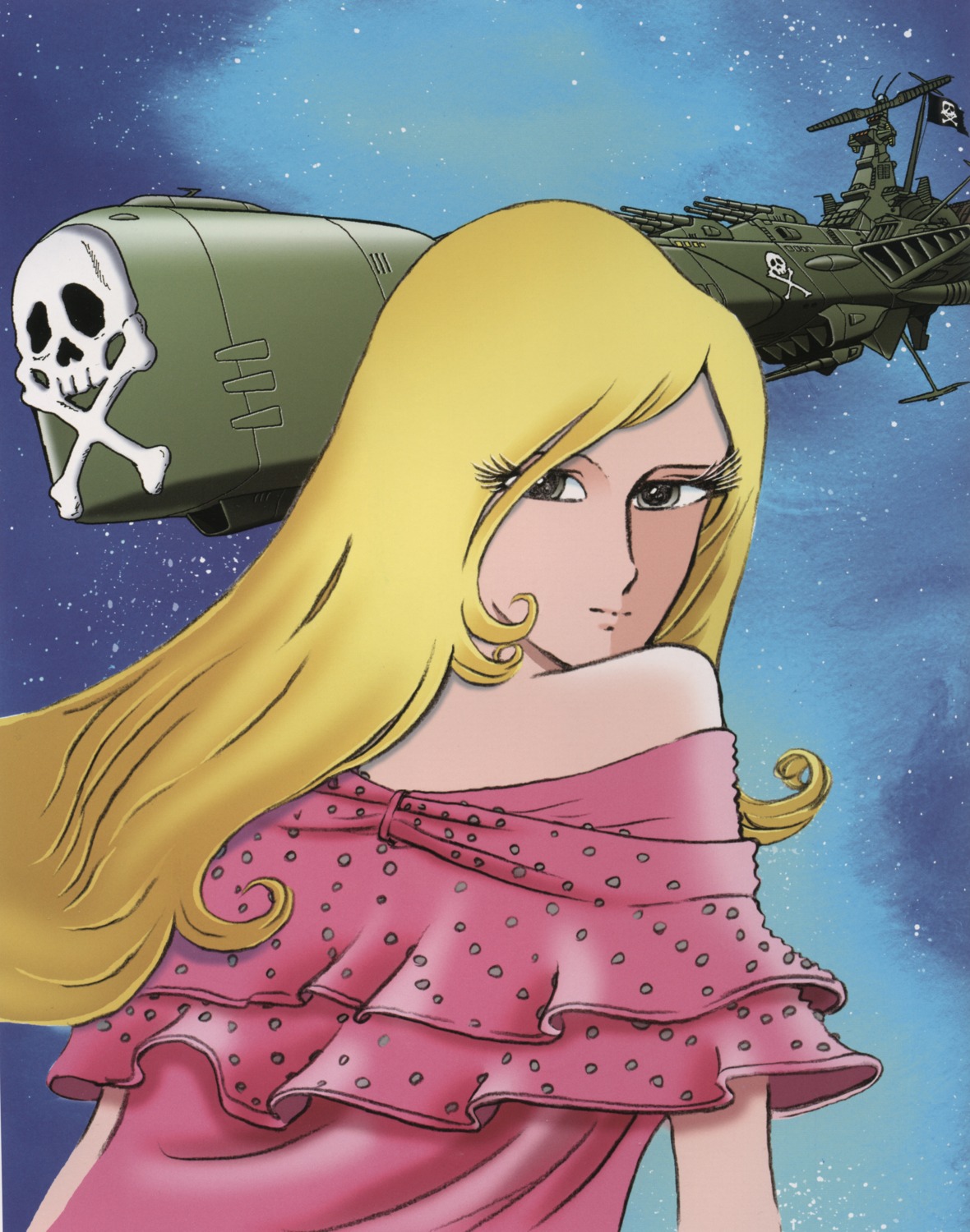 battleship_arcadia, galaxy_express_999, maetel, matsumoto_leiji, mecha, uchuu_kaizoku_captain_harlock