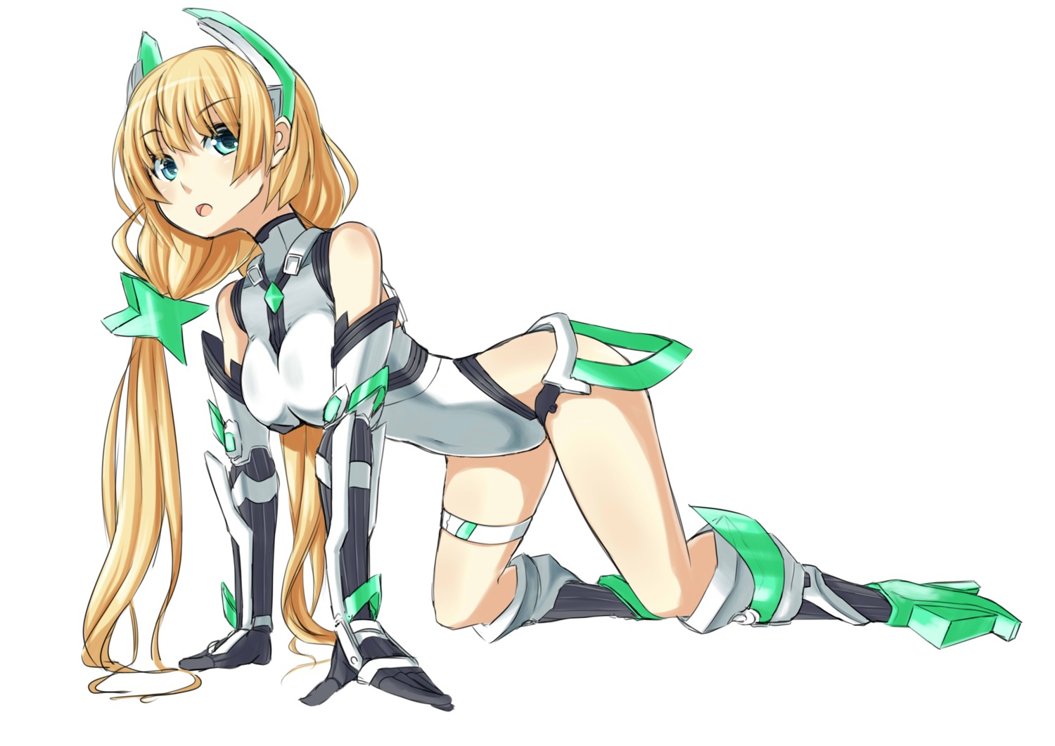 angela_balzac, bodysuit, gene_(gear_gene), heels, rakuen_tsuihou