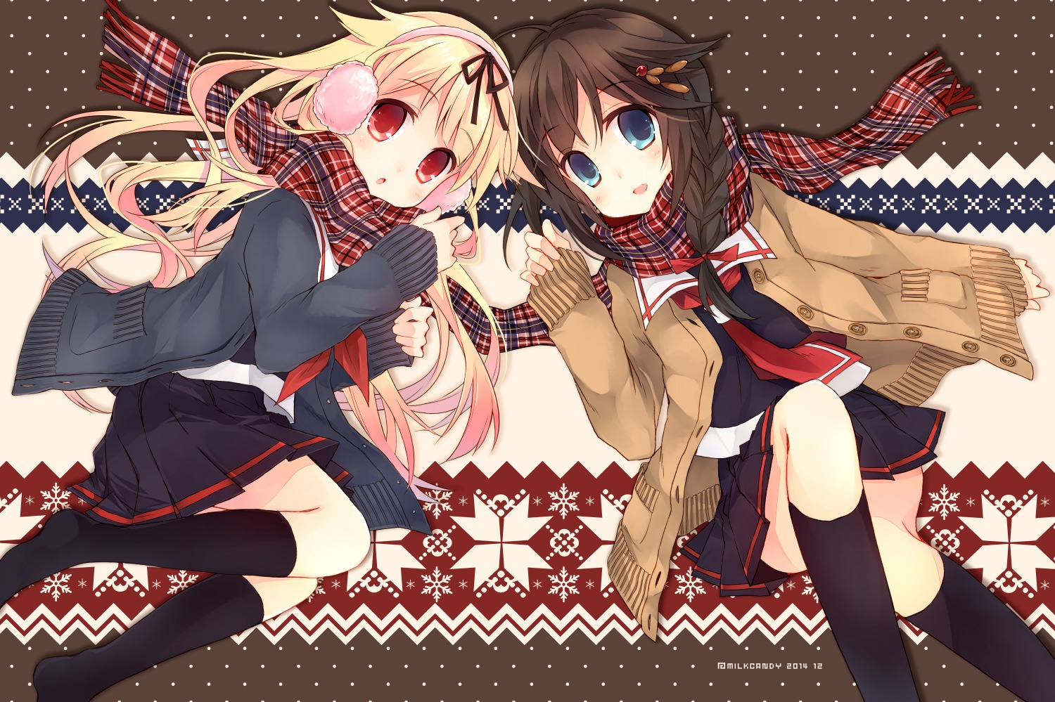kantai_collection, seifuku, shigure_(kancolle), suzushiro_kurumi, yuudachi_(kancolle)
