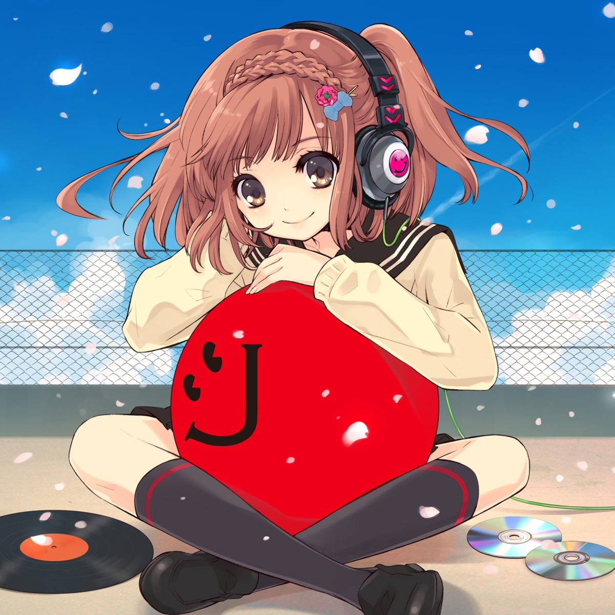 headphones, ito_noizi, seifuku