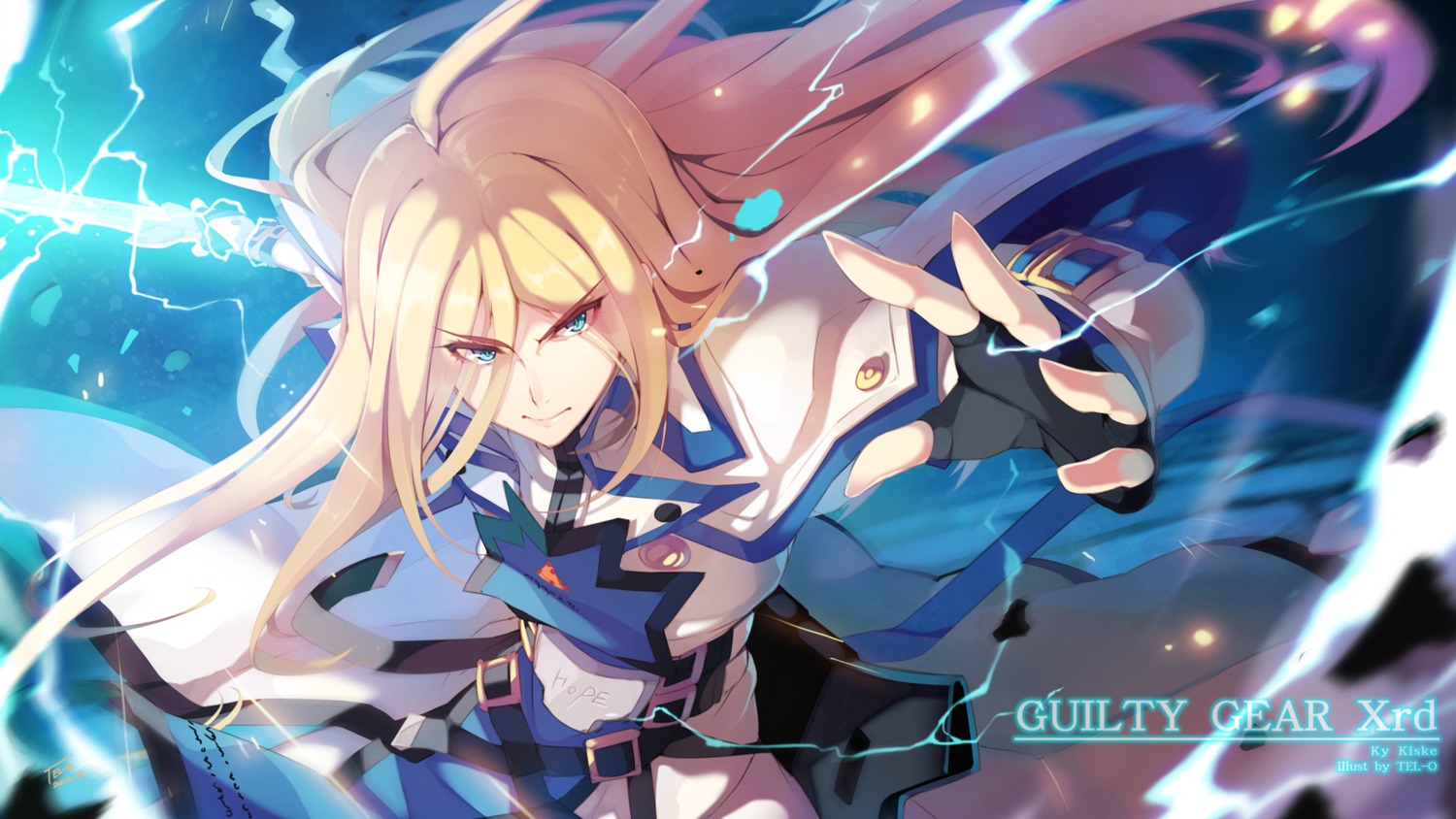 guilty_gear_xrd, ky_kiske, tel-o, wallpaper
