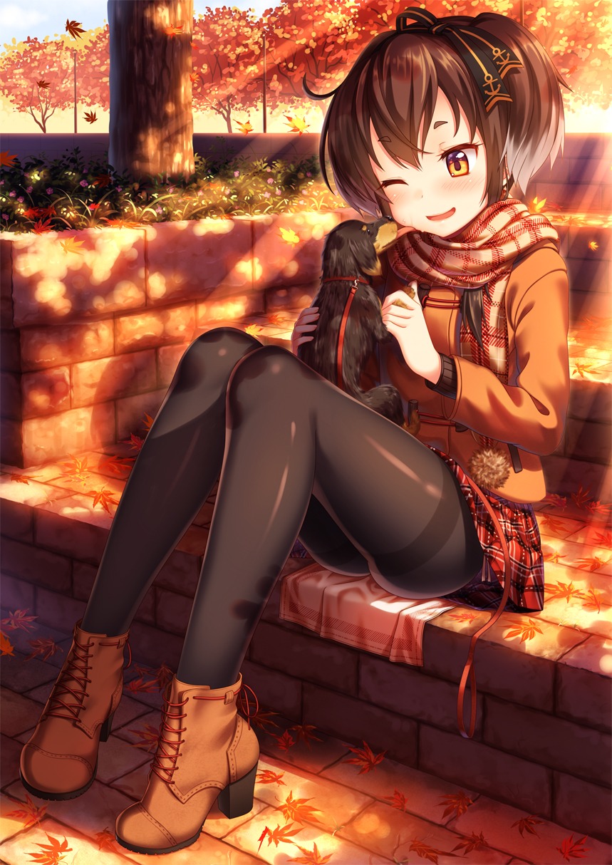 heels, kantai_collection, nazu-na, pantyhose, tokitsukaze_(kancolle)