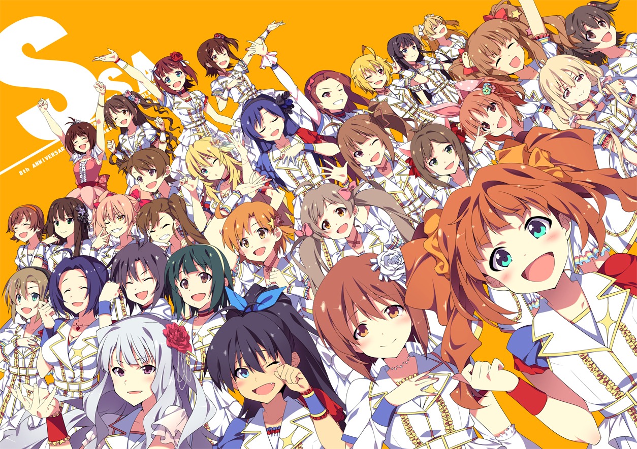 abe_nana, akagi_miria, amami_haruka, dress, futaba_anzu, futami_ami, futami_mami, ganaha_hibiki