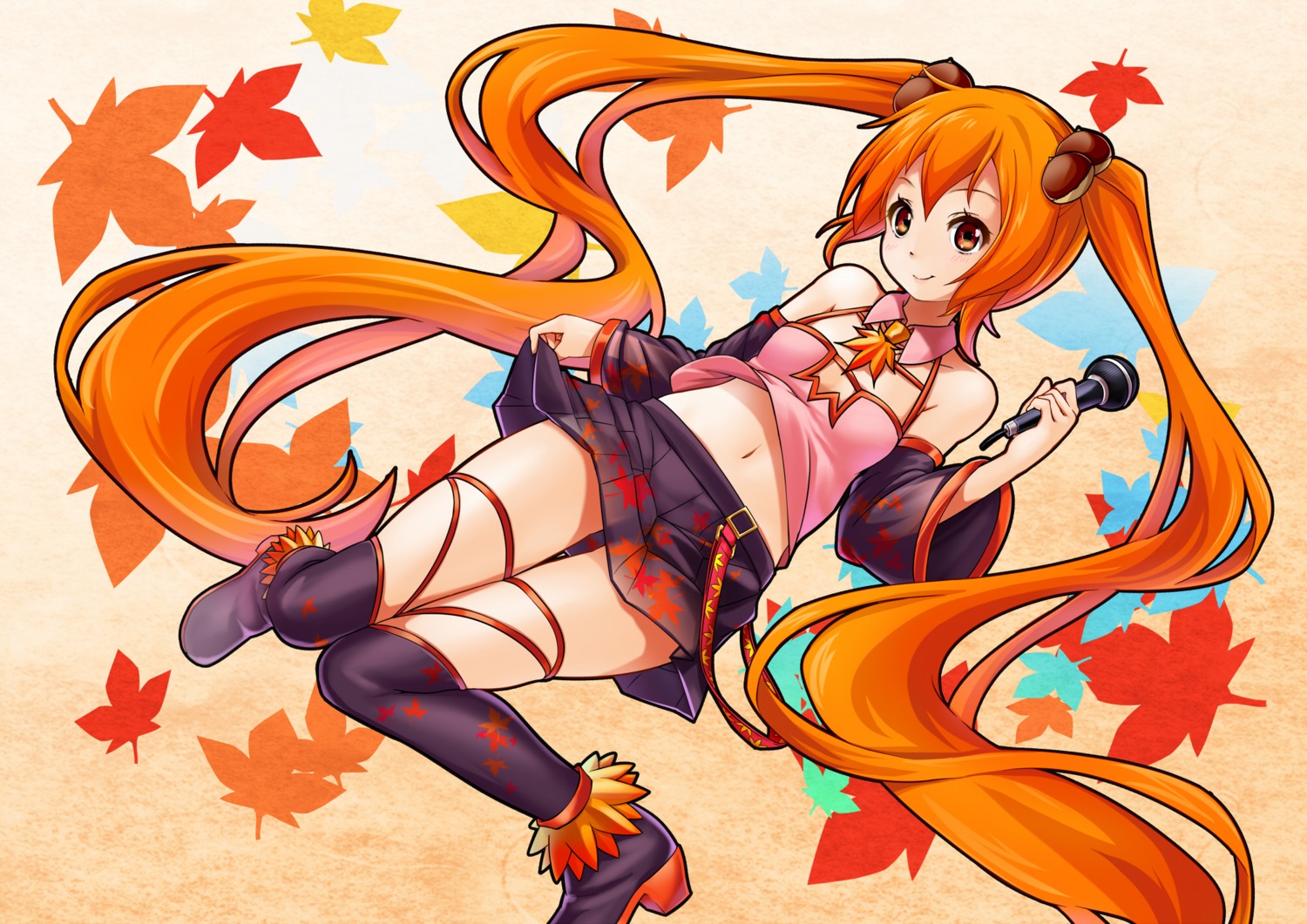 hatsune_miku, heels, miu_(angelo_whitechoc), see_through, skirt_lift, thighhighs, vocaloid