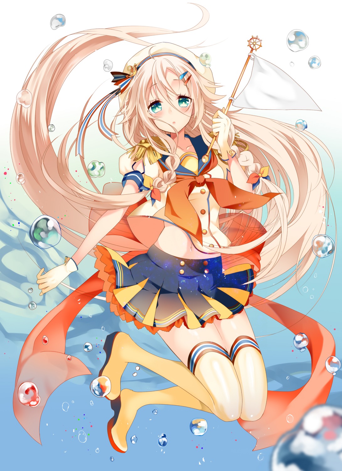 ia_(vocaloid), seifuku, temari_(artist), thighhighs, vocaloid