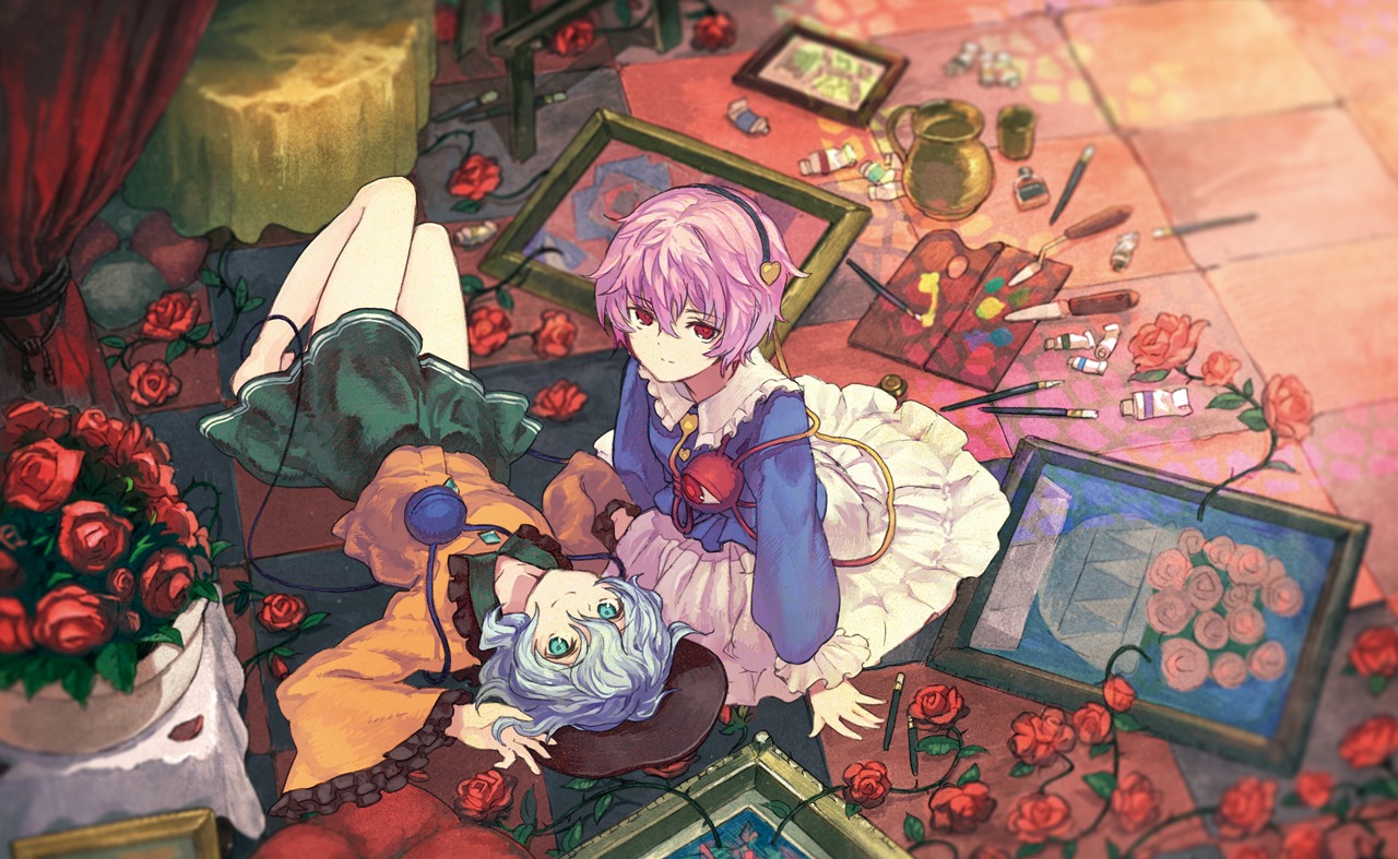 kitsune_(kazenouta), komeiji_koishi, komeiji_satori, touhou