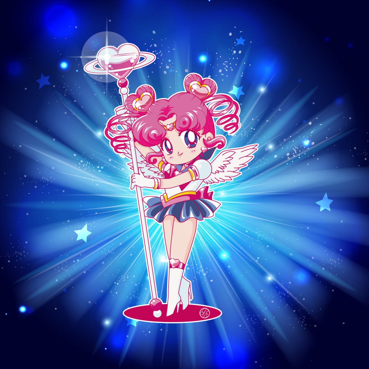 bishoujo_senshi_sailor_moon, chibichibi, heels, riccardo_bacci, weapon, wings