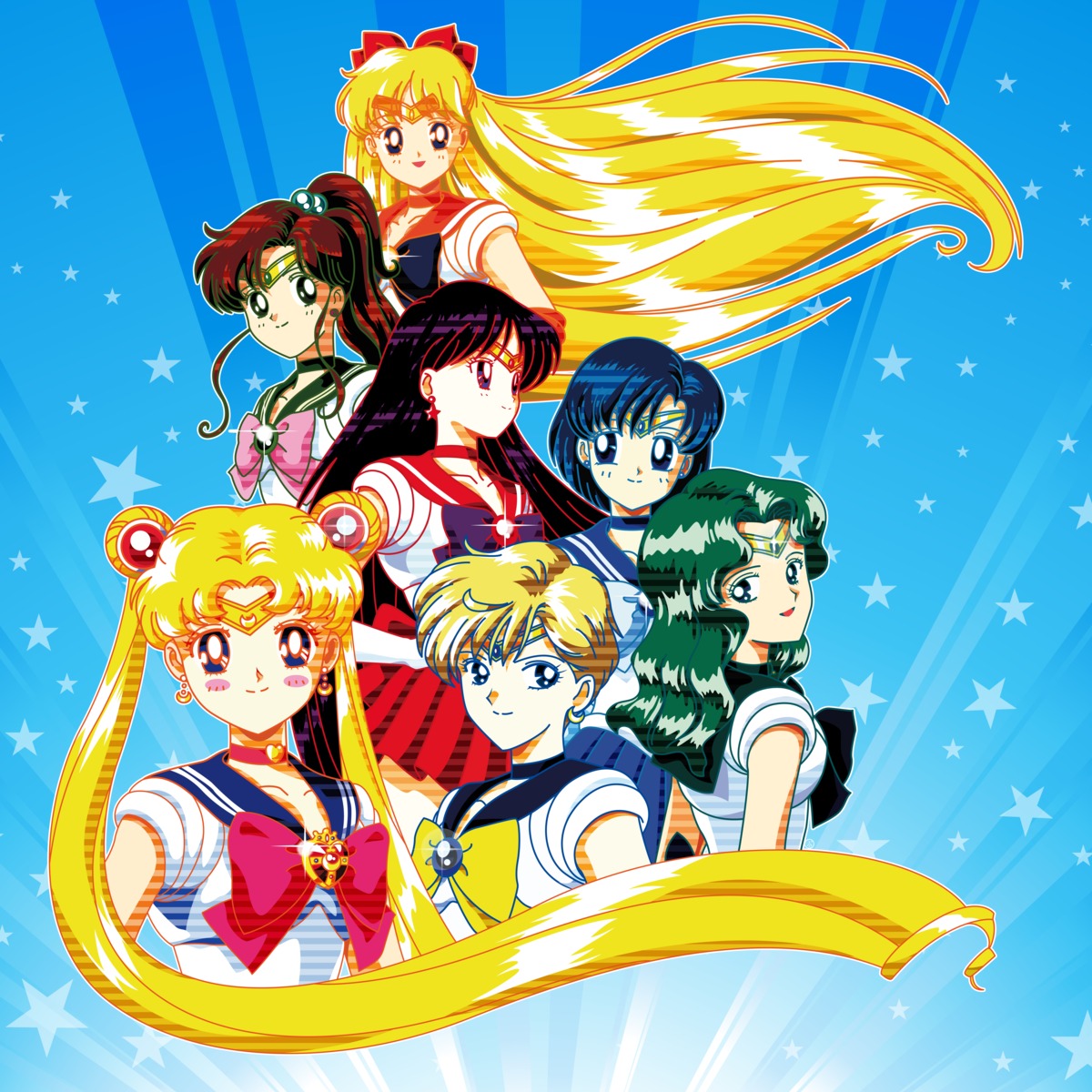 aino_minako, bishoujo_senshi_sailor_moon, cleavage, hino_rei, kaiou_michiru, kino_makoto, mizuno_ami, riccardo_bacci