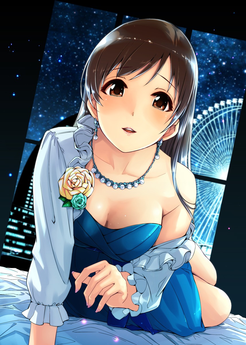 cleavage, dress, gustav, nitta_minami, the_idolm@ster, the_idolm@ster_cinderella_girls