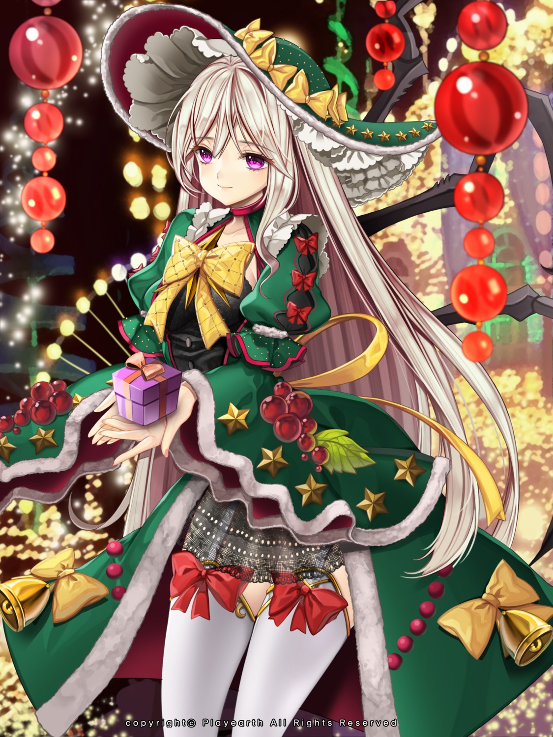 christmas, dress, kaizin_rumble, monster_girl, primcoco, thighhighs