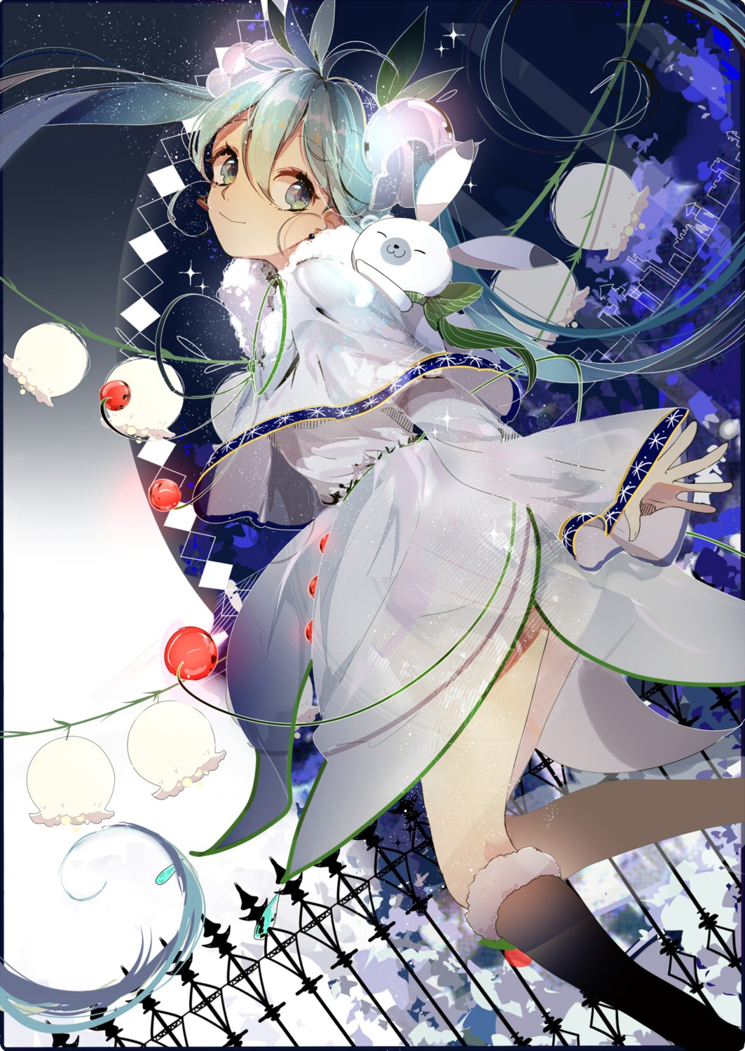 dress, hatsune_miku, rmm, vocaloid, yuki_miku