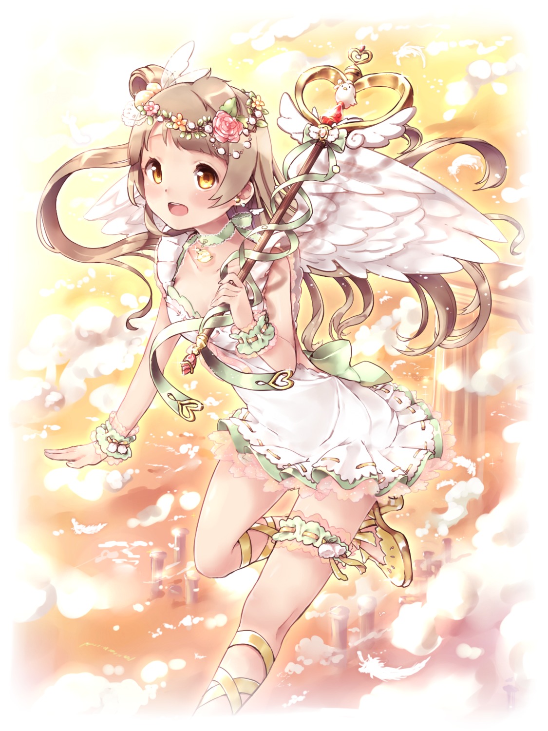 cleavage, dress, garter, heels, love_live!, love_live!_(series), minami_kotori, sakuramochi