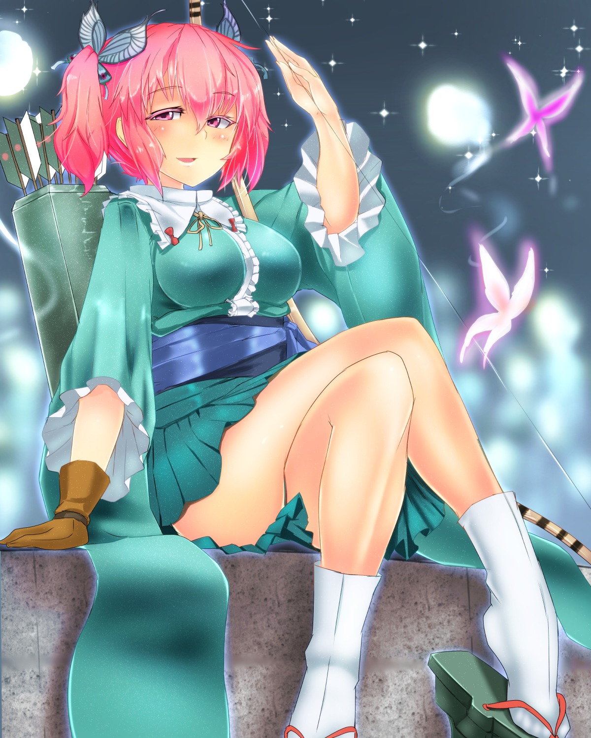 cosplay, kantai_collection, karaage_(ta-na), saigyouji_yuyuko, souryuu_(kancolle), touhou, weapon