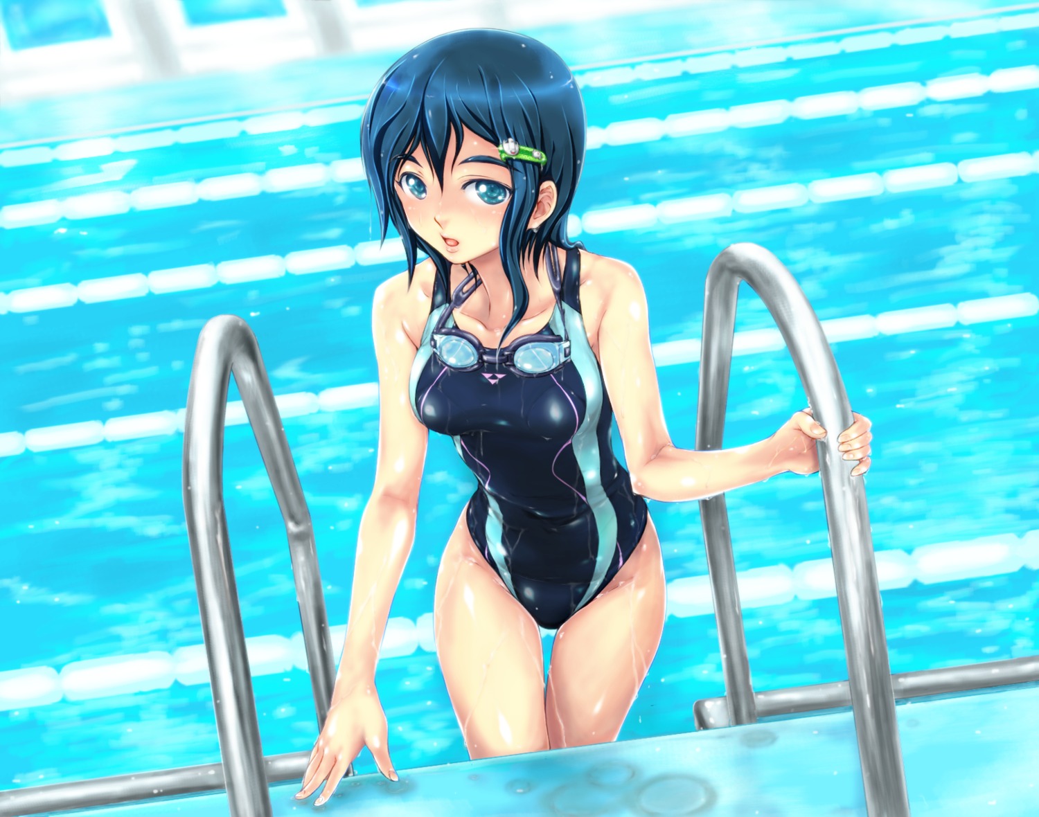 mizutani_eri, swimsuits, tachihirushi, the_idolm@ster, the_idolm@ster_dearly_stars, wet, wet_clothes