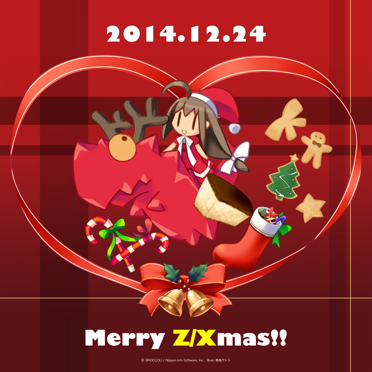 chibi, christmas, dress, kirishima_satoshi, z/x_zillions_of_enemy_x