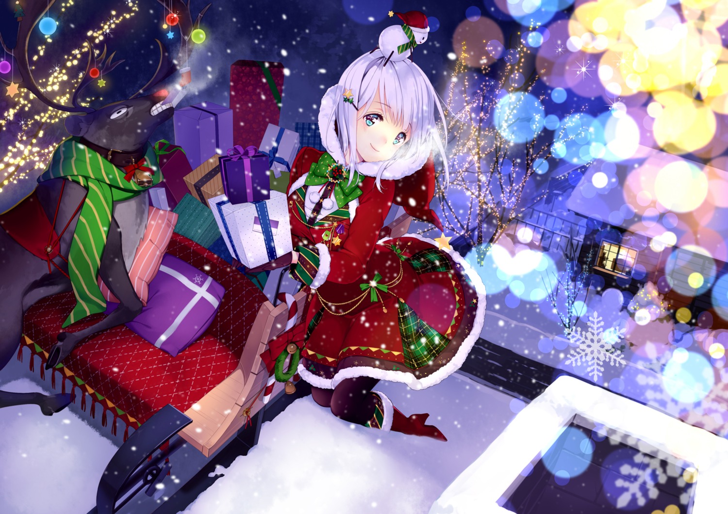 christmas, dress, heels, pantyhose, rozer