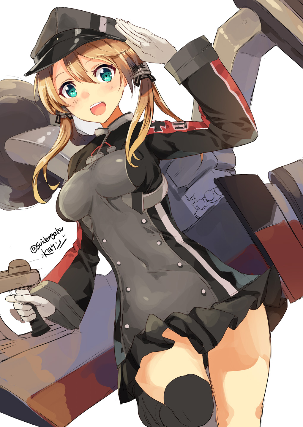 kantai_collection, prinz_eugen_(kancolle), suiden_getsu, thighhighs, uniform