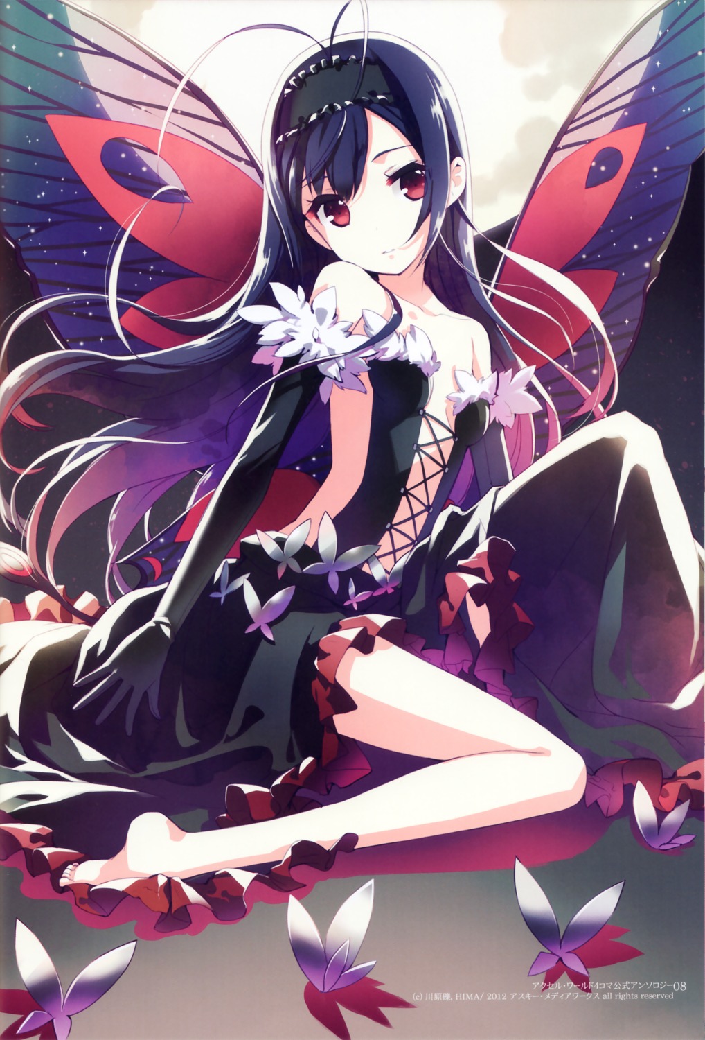 accel_world, dress, feet, h2so4, island_of_horizon, kuroba_sayuki, no_bra, wings