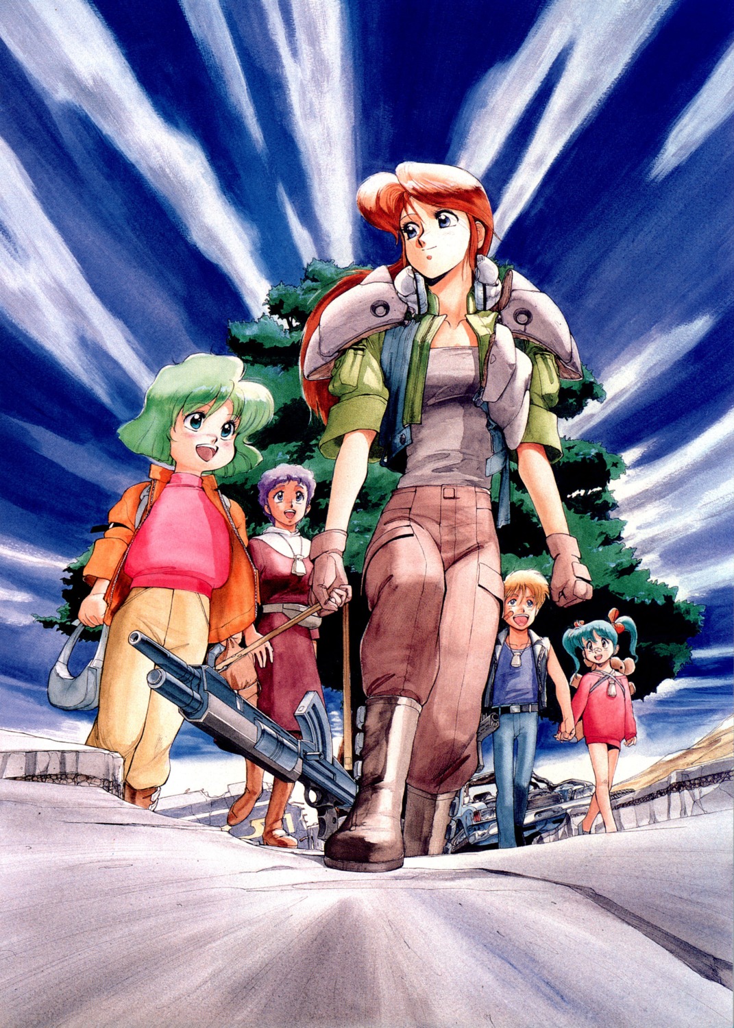 armor, gall_force, gun, mitty, nun, sally_(gall_force), sandy_newman, sonoda_kenichi