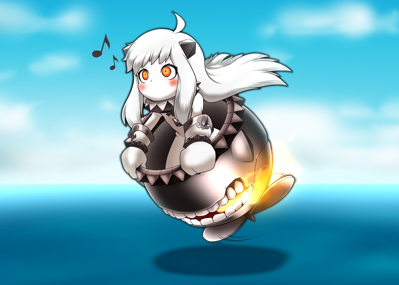dress, kantai_collection, northern_ocean_hime, parody, shinkaisei-kan