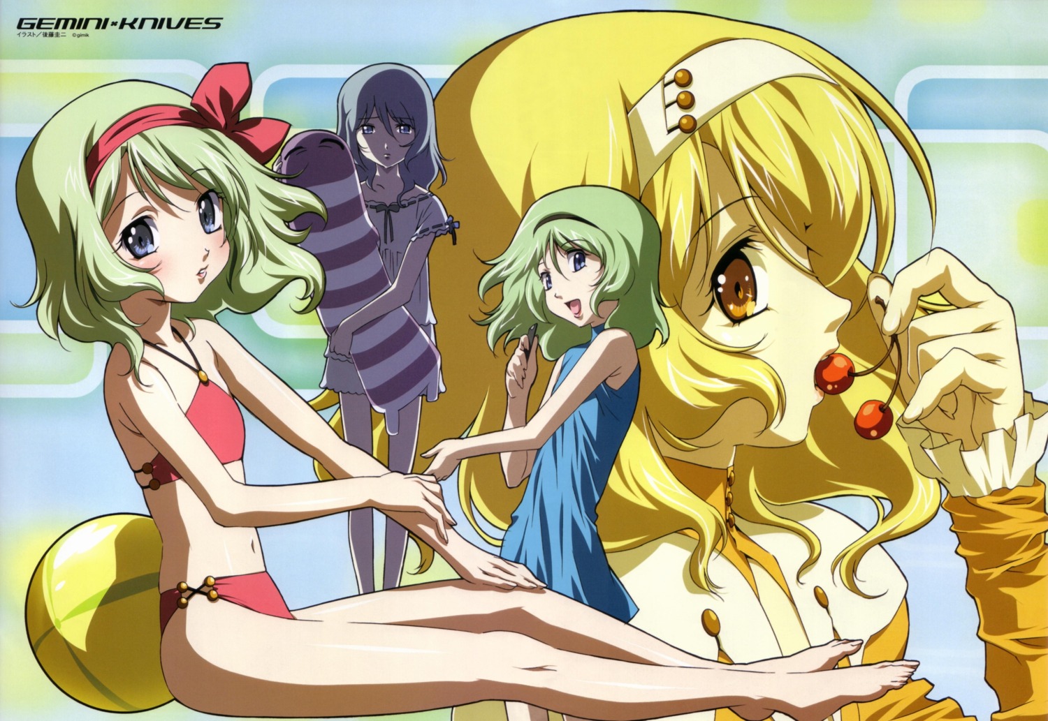 bikini, cocoon, gemini_knives, gotou_keiji, swimsuits