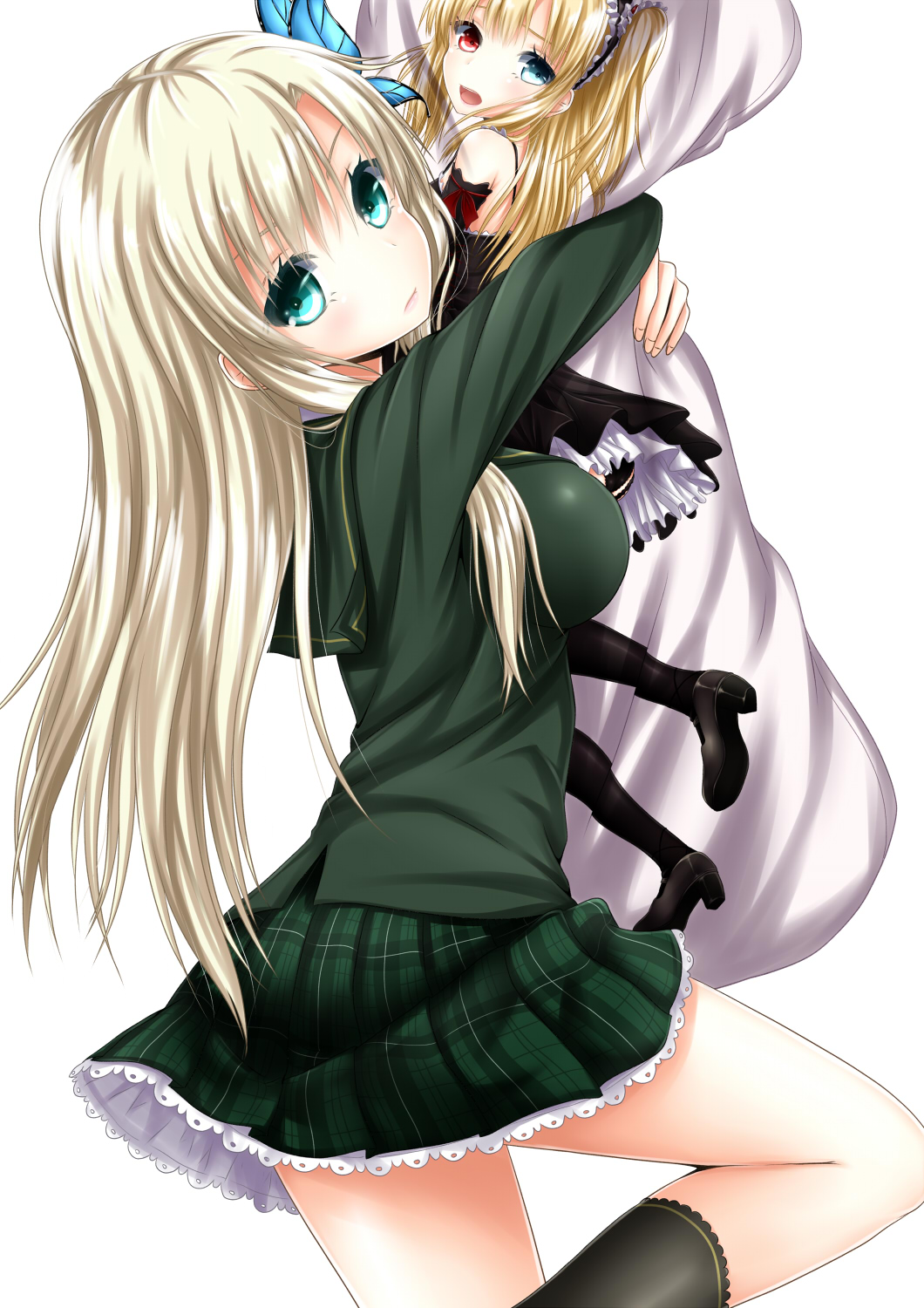 boku_wa_tomodachi_ga_sukunai, gothic_lolita, hasegawa_kobato, heels, heterochromia, kashiwazaki_sena, lolita_fashion, oosato_haya, pantsu, seifuku, thighhighs