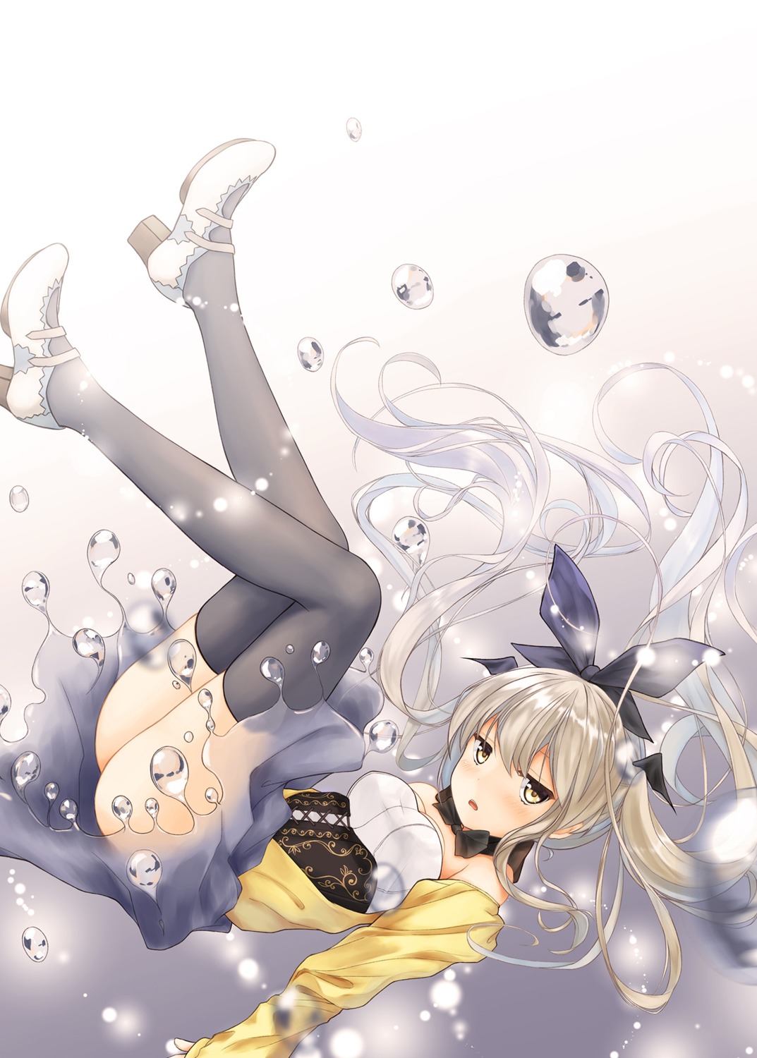 ass, cleavage, heels, nopan, rupe_paperu, thighhighs