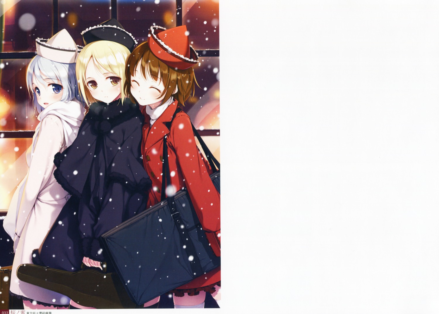 gekidoku_shoujo, ke-ta, lunasa_prismriver, lyrica_prismriver, merlin_prismriver, thighhighs, touhou