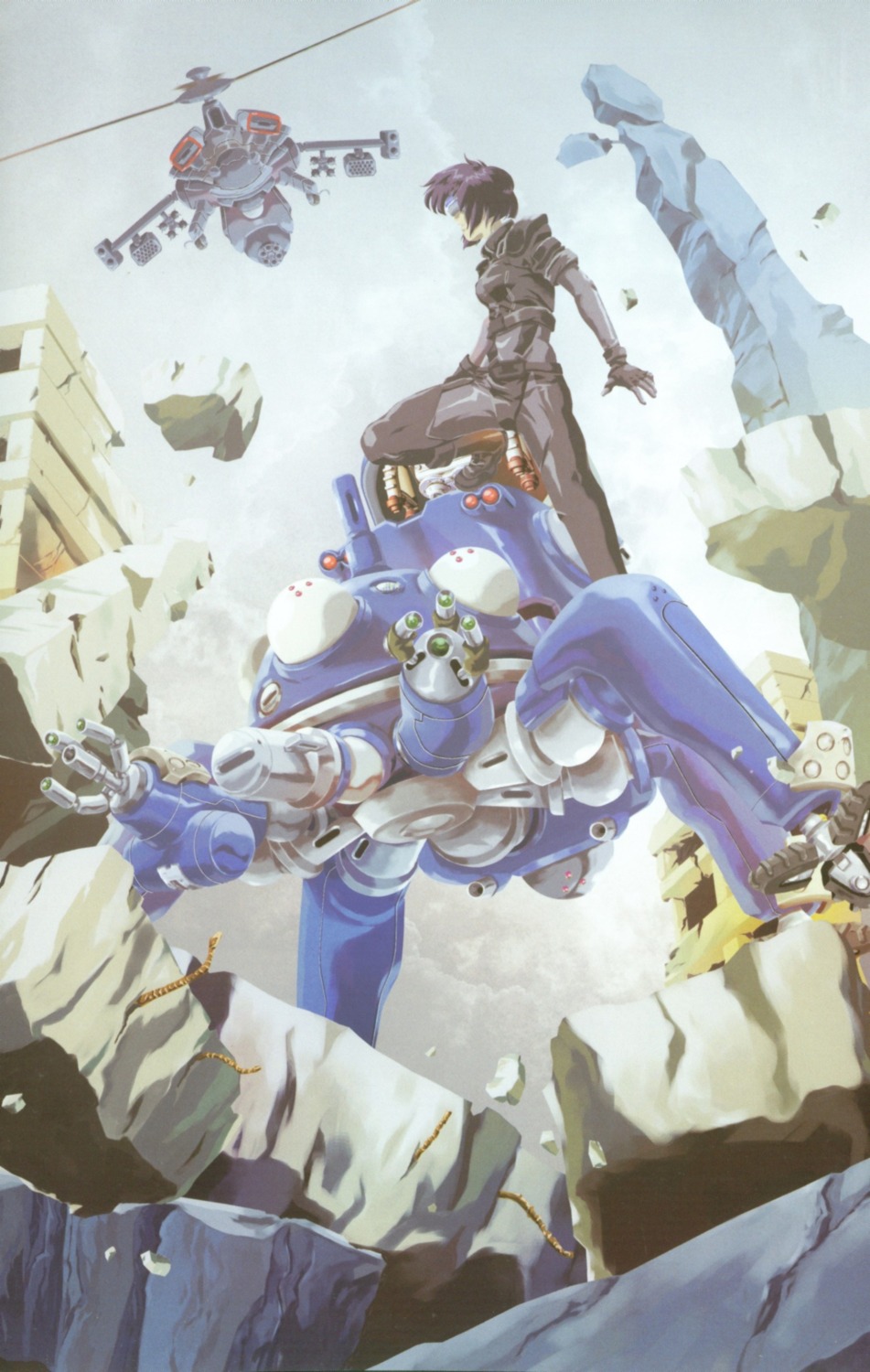 ghost_in_the_shell, ghost_in_the_shell:_stand_alone_complex, kusanagi_motoko, tachikoma