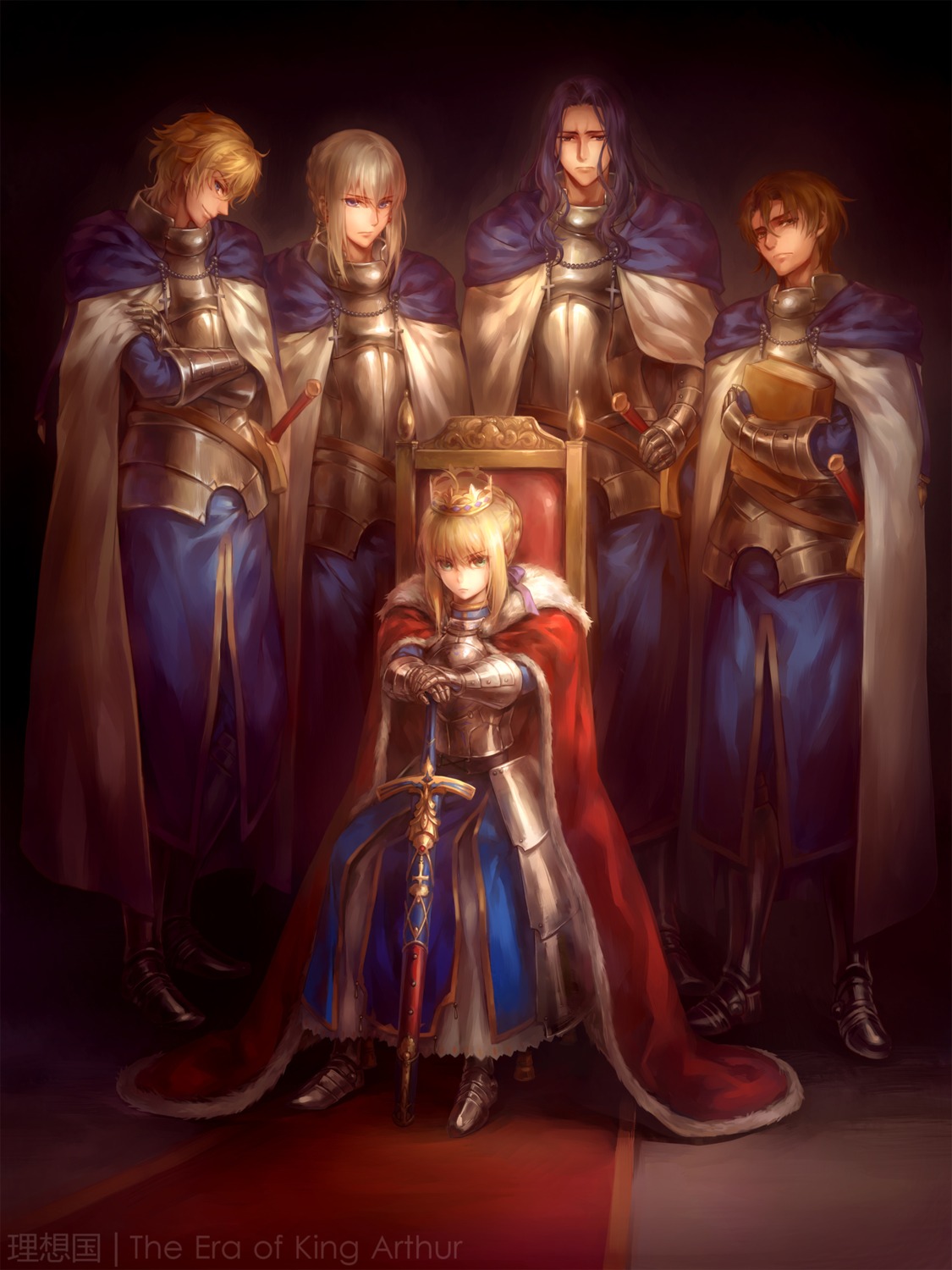 armor, artoria_pendragon_(fate), bedivere_(fate), fate/extra, fate/stay_night, fate/zero, gawain_(fate), kanmuri